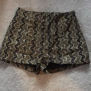 Adorable Black & Gold high waisted shorts